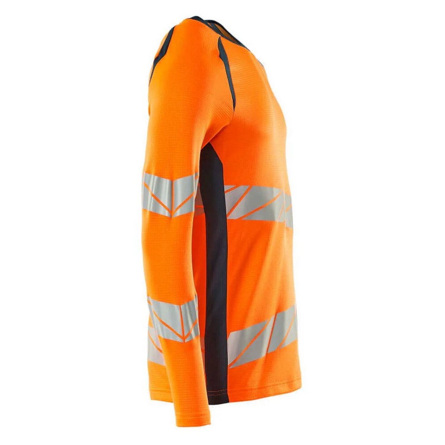Hi Vis Orange-Dark Petroleum - Back - Mascot Mens Accelerate Safe Long-Sleeved T-Shirt