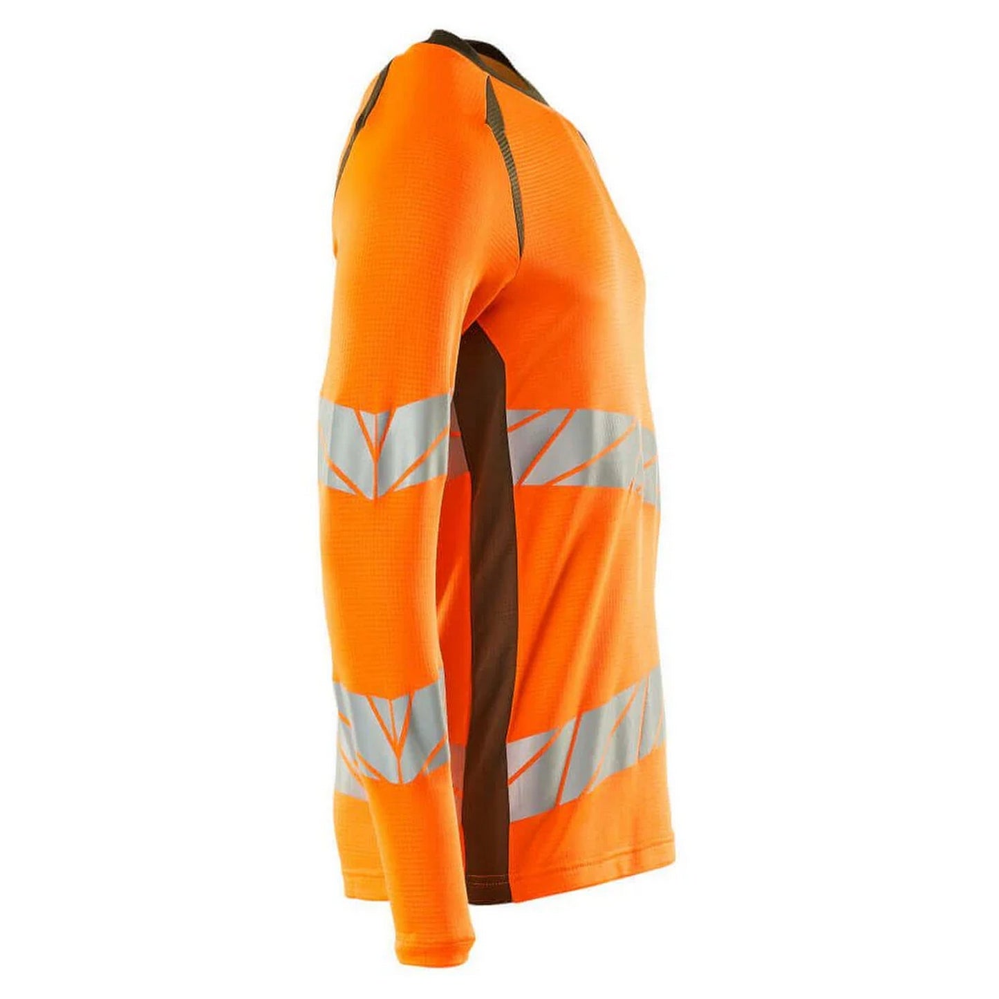 Hi Vis Orange-Moss Green - Back - Mascot Mens Accelerate Safe Long-Sleeved T-Shirt