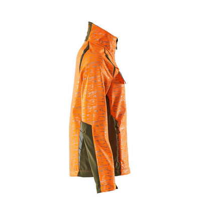 Hi Vis Orange-Moss Green - Side - Mascot Womens-Ladies Accelerate Safe High-Vis Soft Shell Jacket