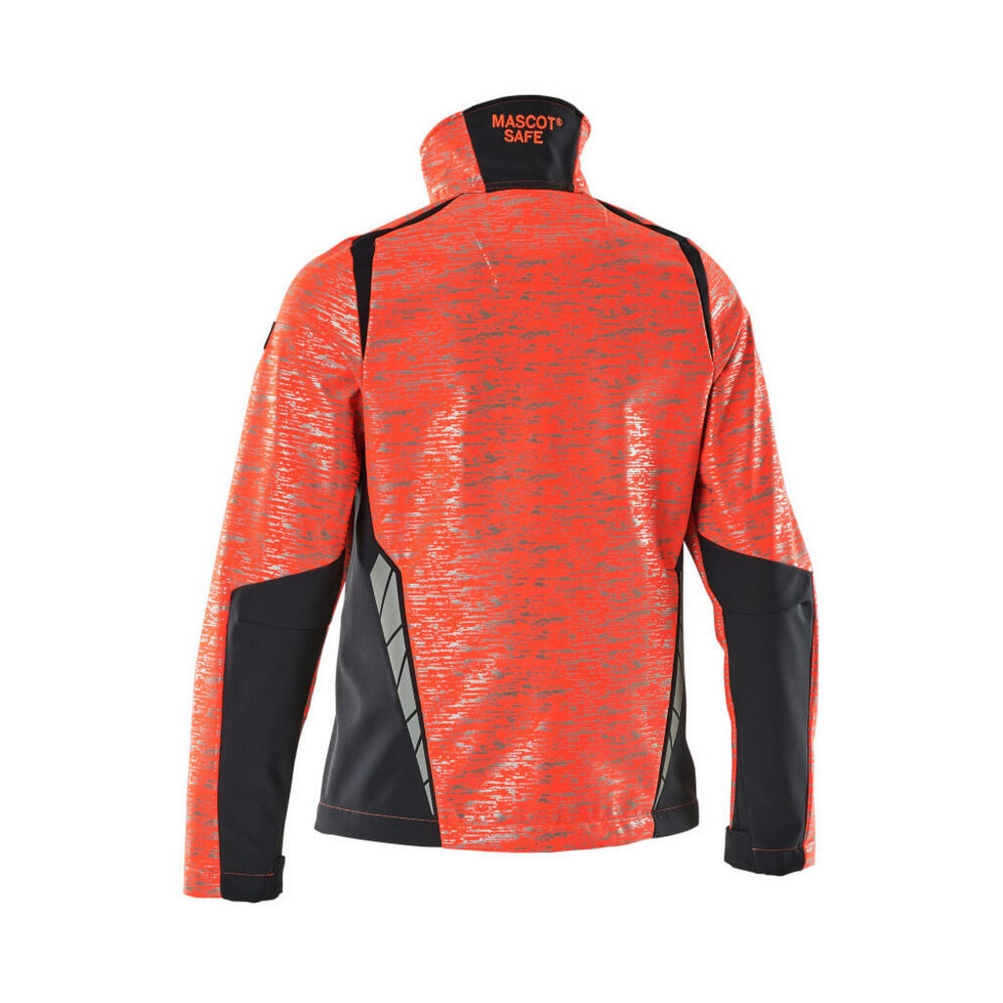 Hi Vis Red-Dark Navy - Back - Mascot Womens-Ladies Accelerate Safe High-Vis Soft Shell Jacket