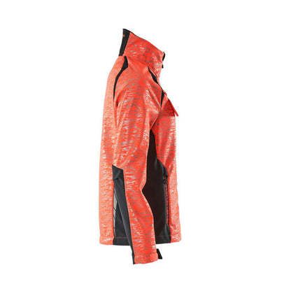 Hi Vis Red-Dark Navy - Side - Mascot Womens-Ladies Accelerate Safe High-Vis Soft Shell Jacket