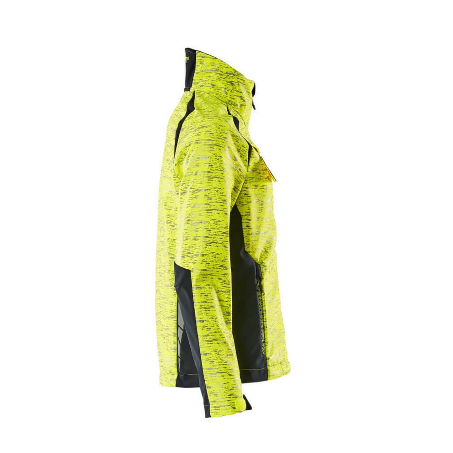 Hi Vis Yellow-Dark Navy - Side - Mascot Womens-Ladies Accelerate Safe High-Vis Soft Shell Jacket
