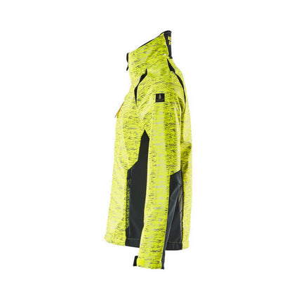 Hi Vis Yellow-Dark Navy - Lifestyle - Mascot Womens-Ladies Accelerate Safe High-Vis Soft Shell Jacket