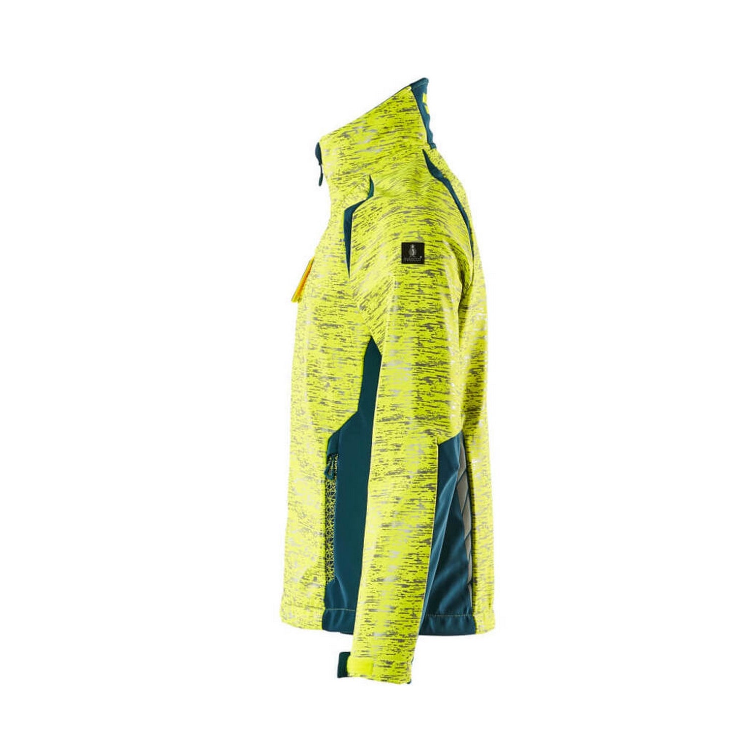 Hi Vis Yellow-Dark Petroleum - Lifestyle - Mascot Womens-Ladies Accelerate Safe High-Vis Soft Shell Jacket