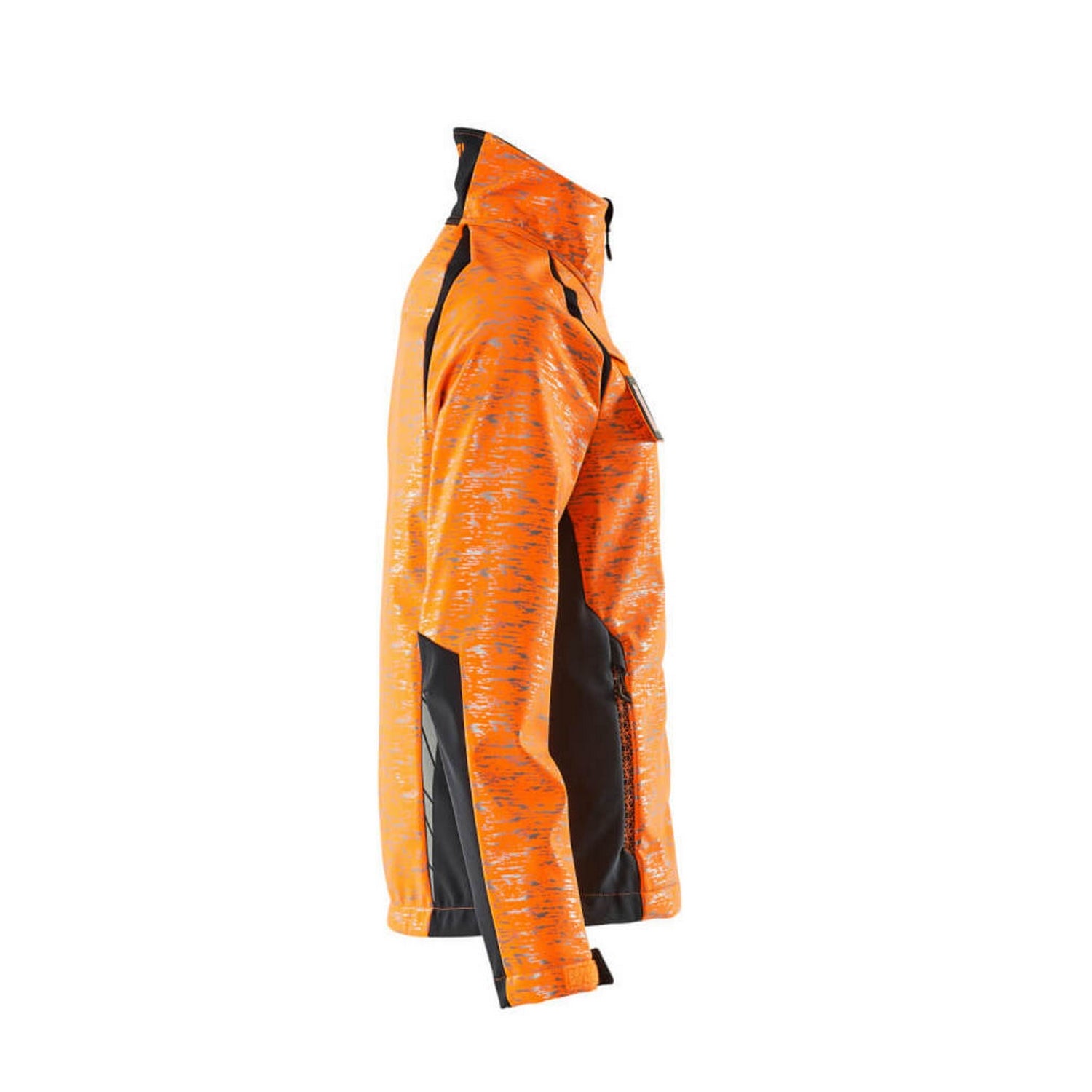 Hi Vis Orange-Dark Navy - Side - Mascot Womens-Ladies Accelerate Safe High-Vis Soft Shell Jacket