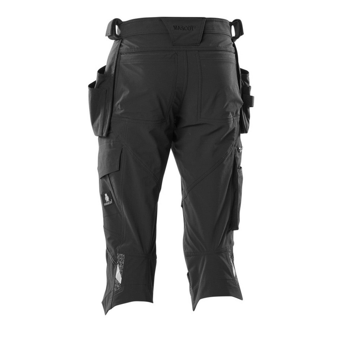 Black - Back - Mascot Mens Accelerate 3-4 Length Work Trousers