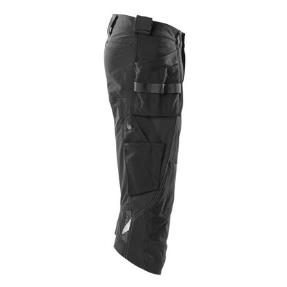 Black - Side - Mascot Mens Accelerate 3-4 Length Work Trousers