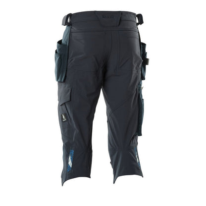 Dark Navy - Back - Mascot Mens Accelerate 3-4 Length Work Trousers