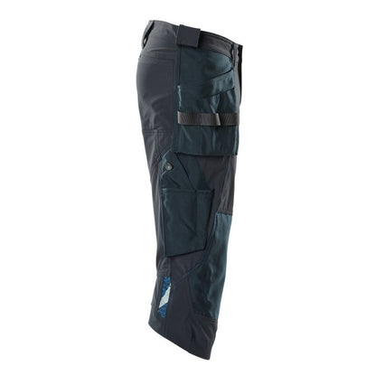 Dark Navy - Side - Mascot Mens Accelerate 3-4 Length Work Trousers