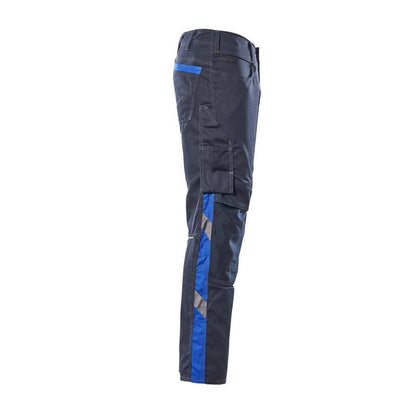 Dark Navy-Royal Blue - Side - Mascot Mens Mannheim Unique Work Trousers