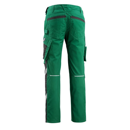 Green-Black - Back - Mascot Mens Mannheim Unique Work Trousers
