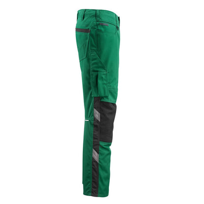 Green-Black - Side - Mascot Mens Mannheim Unique Work Trousers