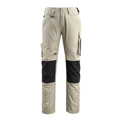 Light Khaki-Black - Front - Mascot Mens Mannheim Unique Work Trousers