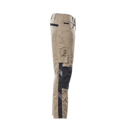 Light Khaki-Black - Side - Mascot Mens Mannheim Unique Work Trousers