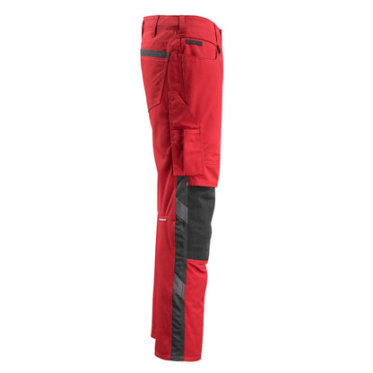 Red-Black - Side - Mascot Mens Mannheim Unique Work Trousers