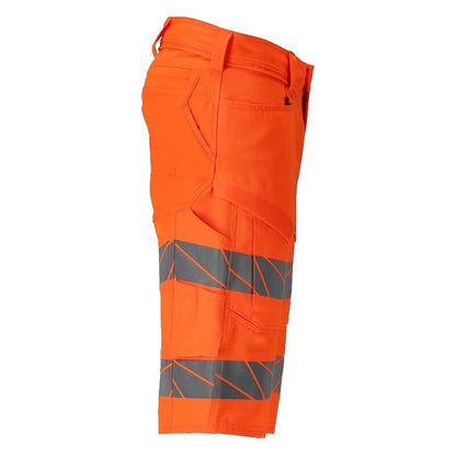 Hi Vis Orange - Side - Mascot Mens Accelerate Safe Work Shorts