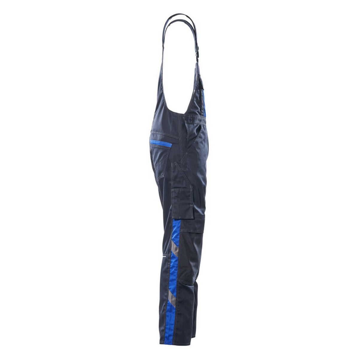 Dark Navy-Royal Blue - Side - Mascot Mens Augsburg Unique Bib And Brace Overall