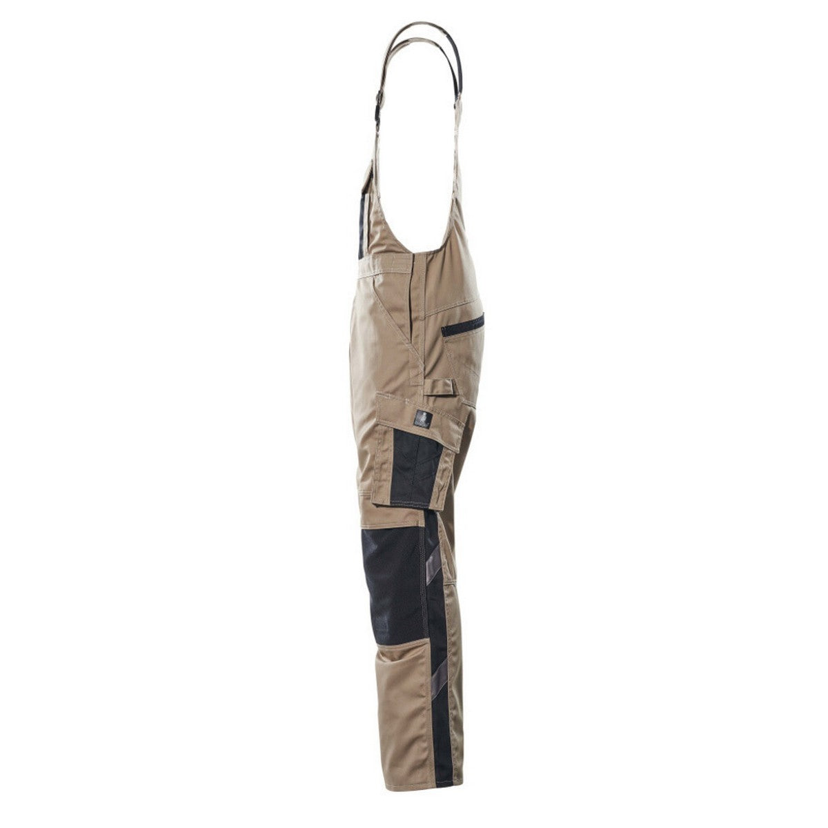 Light Khaki-Black - Lifestyle - Mascot Mens Augsburg Unique Bib And Brace Overall