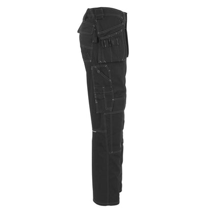 Black - Side - Mascot Mens Atlanta Holster Pocket Work Trousers