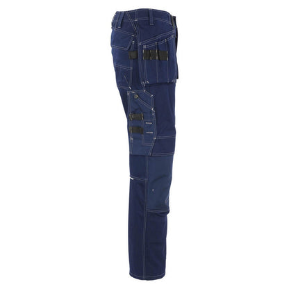 Navy - Side - Mascot Mens Atlanta Holster Pocket Work Trousers