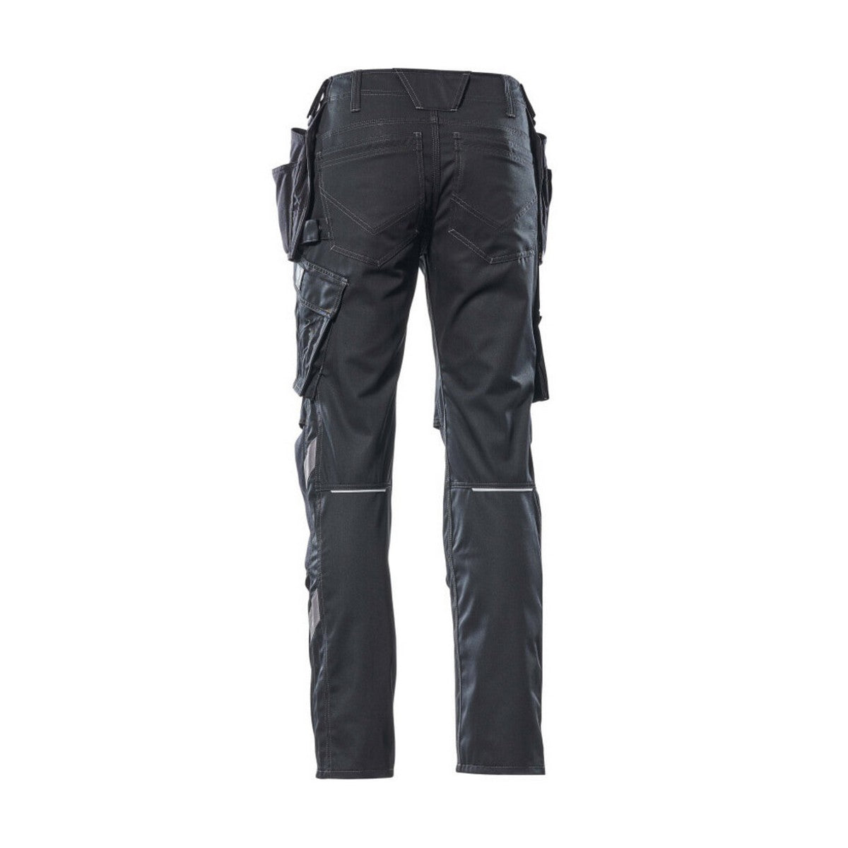 Black - Back - Mascot Mens Unique Two Tone Knee Pad Pockets Work Trousers