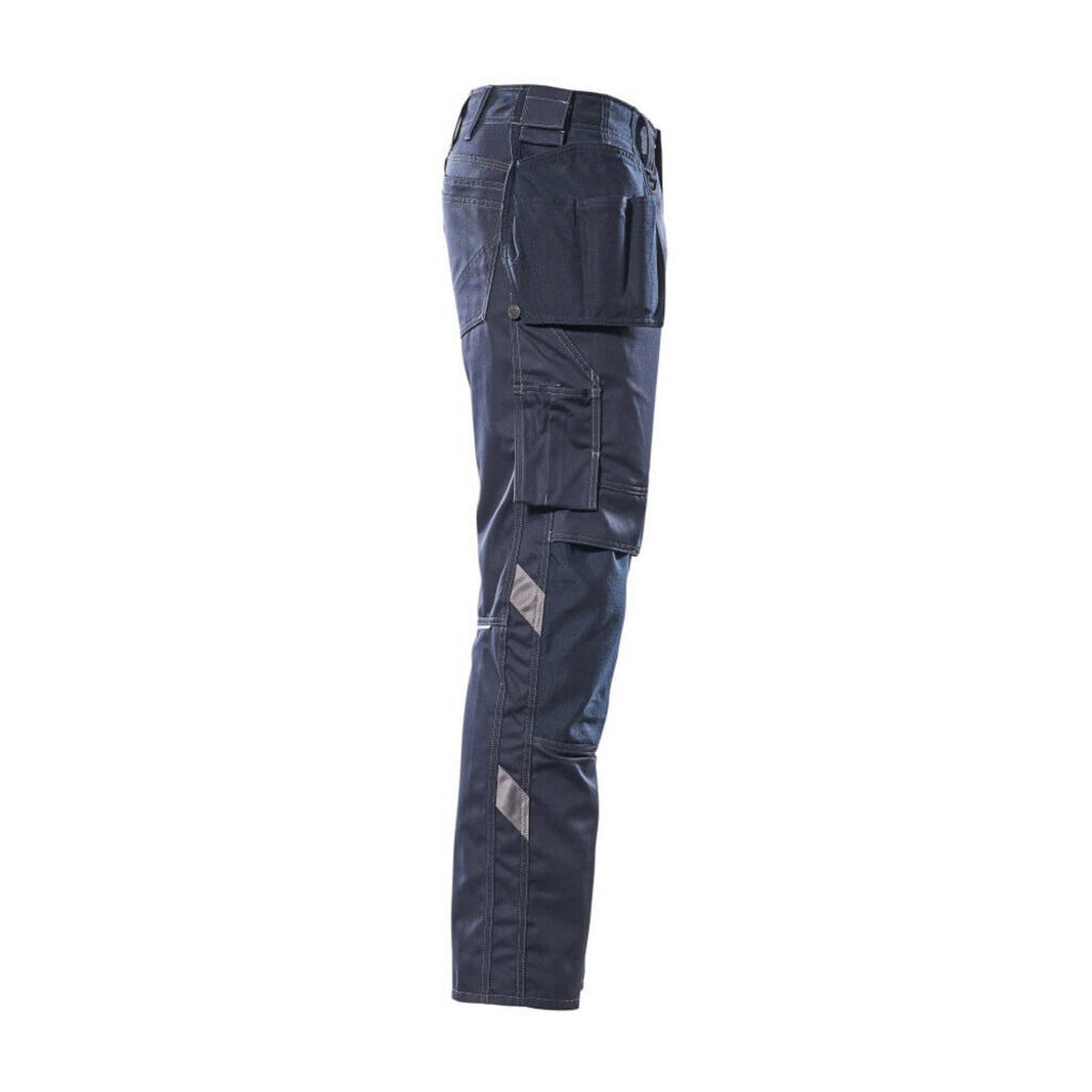 Dark Navy - Side - Mascot Mens Unique Two Tone Knee Pad Pockets Work Trousers