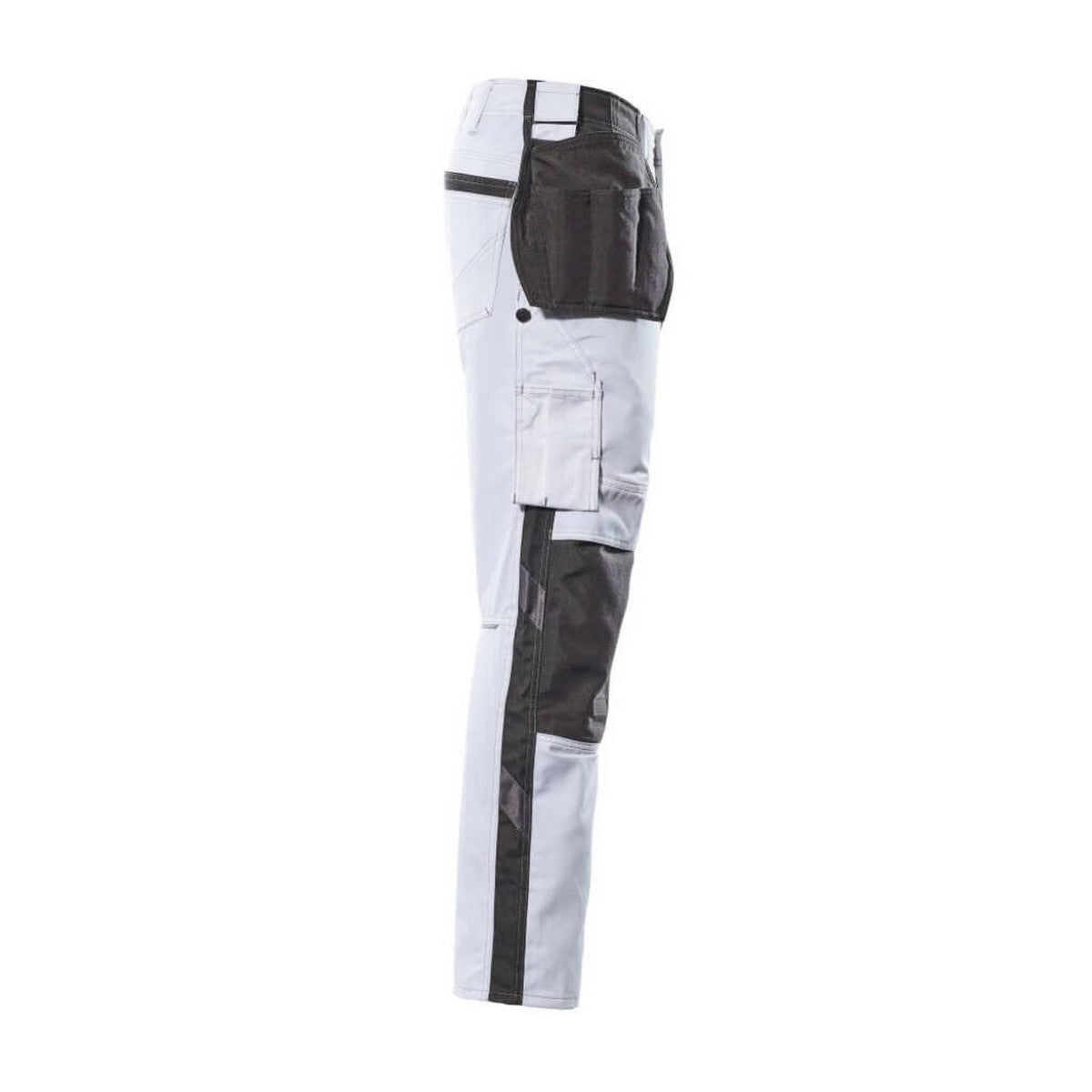 White-Dark Anthracite - Side - Mascot Mens Unique Two Tone Knee Pad Pockets Work Trousers
