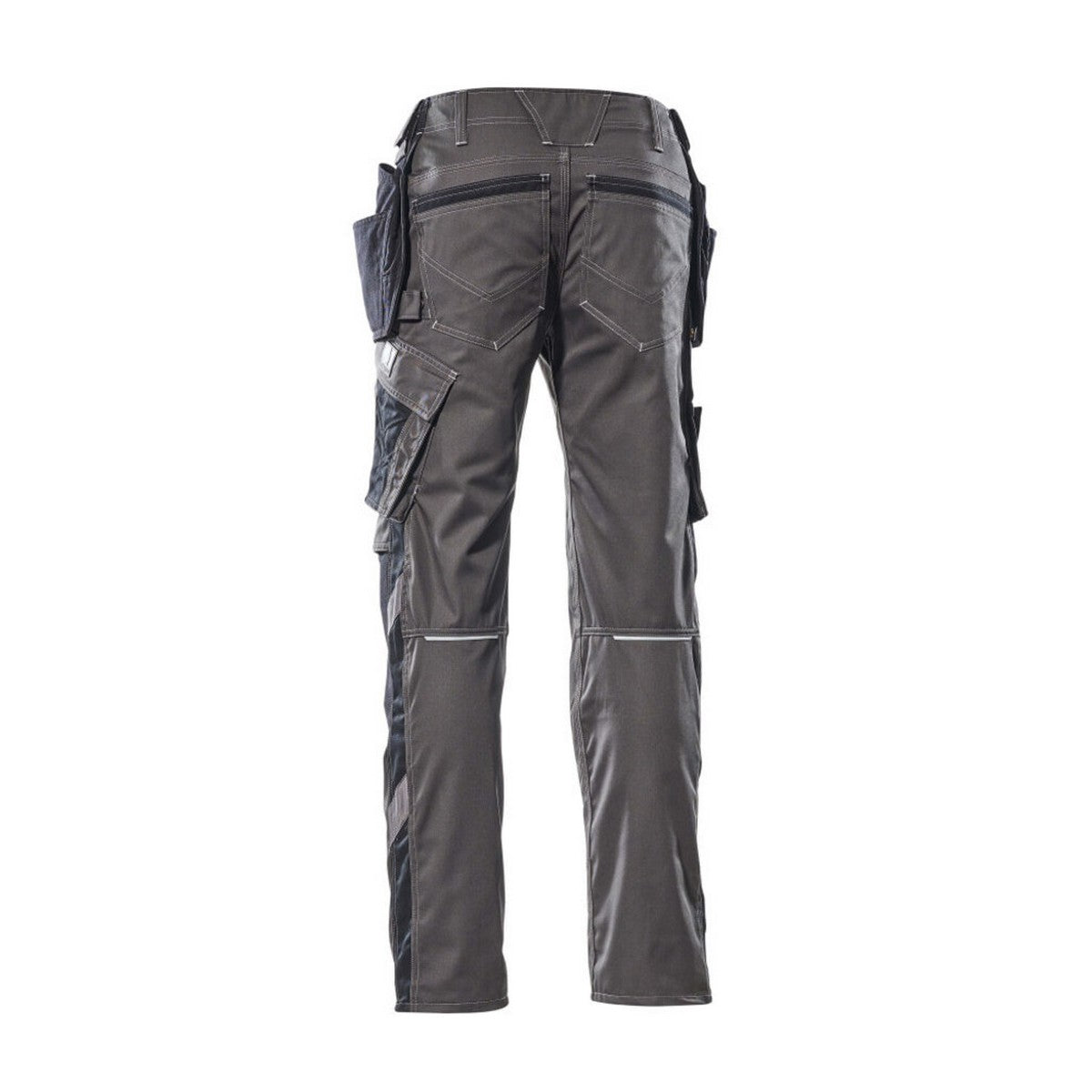 Dark Anthracite-Black - Back - Mascot Mens Unique Two Tone Knee Pad Pockets Work Trousers