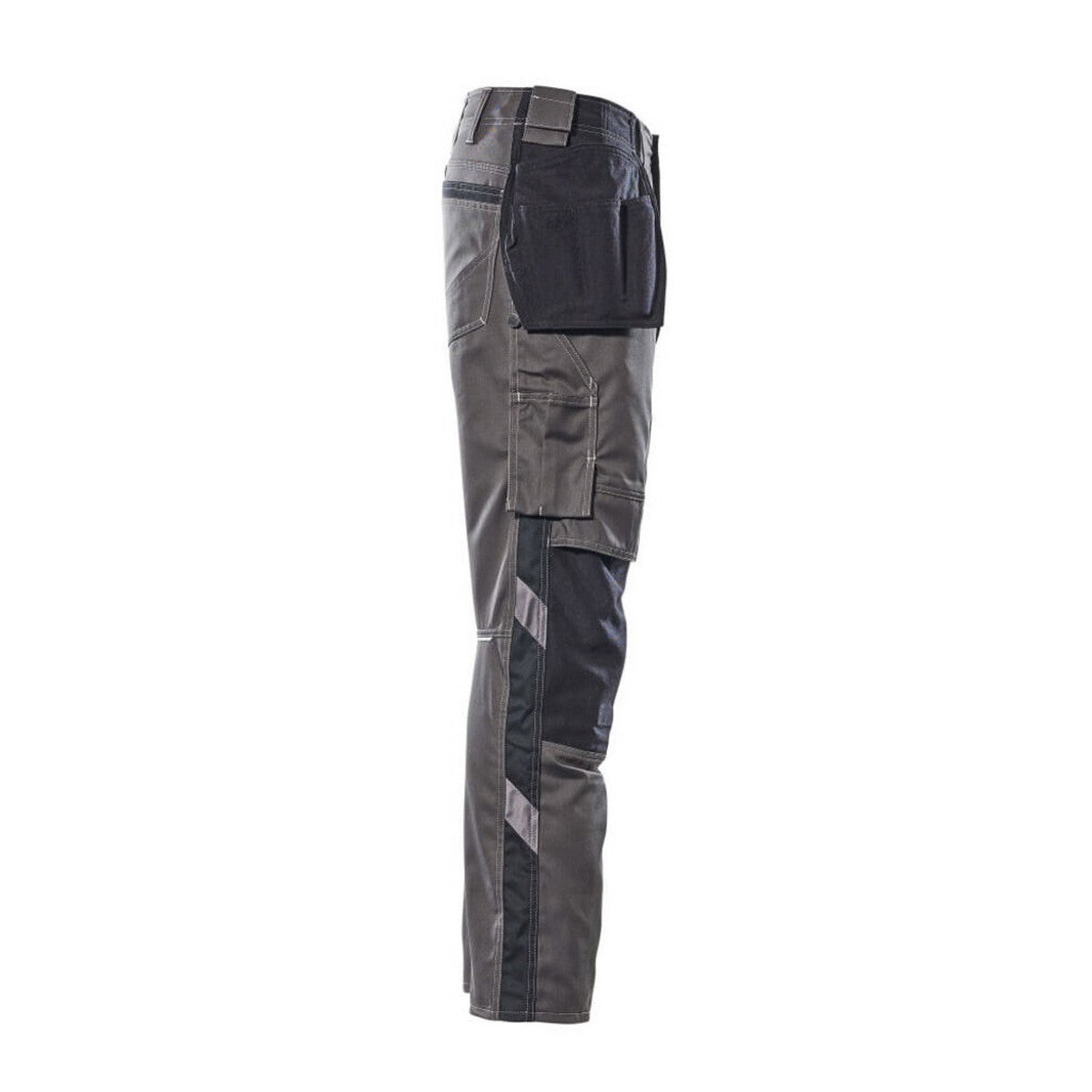 Dark Anthracite-Black - Side - Mascot Mens Unique Two Tone Knee Pad Pockets Work Trousers