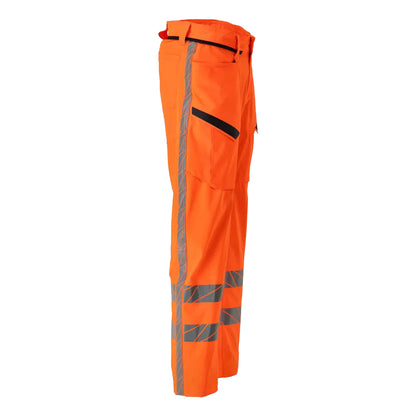 Hi Vis Orange - Side - Mascot Mens Accelerate Safe Hi-Vis Work Trousers