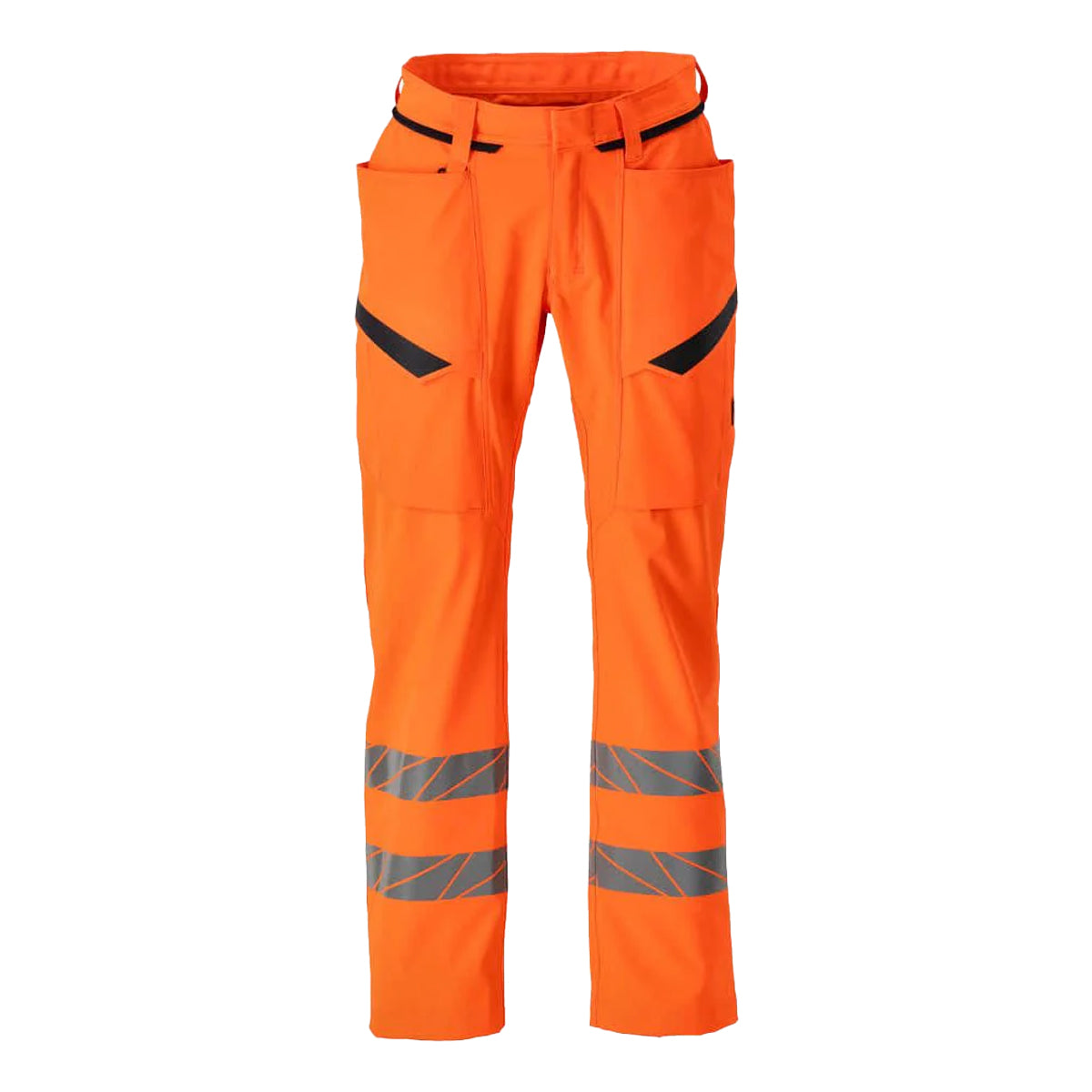 Hi Vis Orange - Front - Mascot Mens Accelerate Safe Hi-Vis Work Trousers