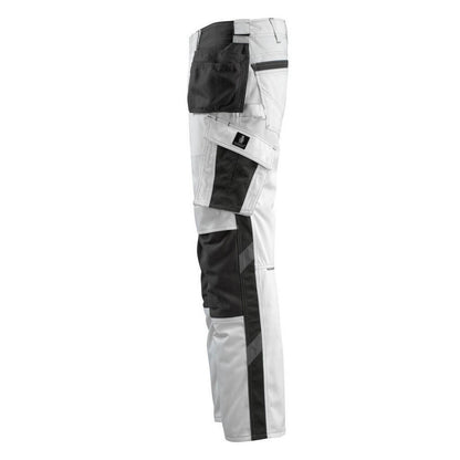 White-Dark Anthracite - Lifestyle - Mascot Mens Bremen Unique Holster Pocket Work Trousers
