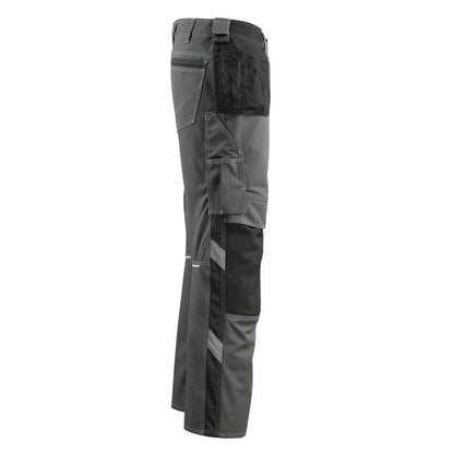 Dark Anthracite-Black - Side - Mascot Mens Bremen Unique Holster Pocket Work Trousers