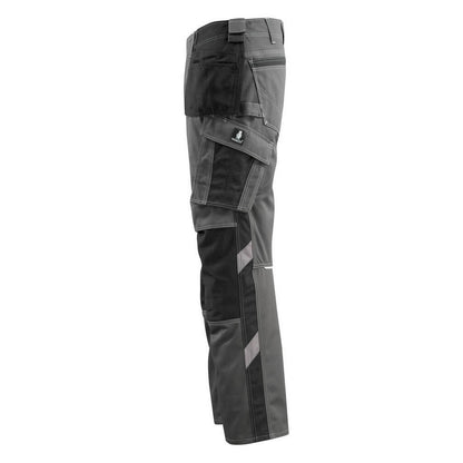 Dark Anthracite-Black - Lifestyle - Mascot Mens Bremen Unique Holster Pocket Work Trousers