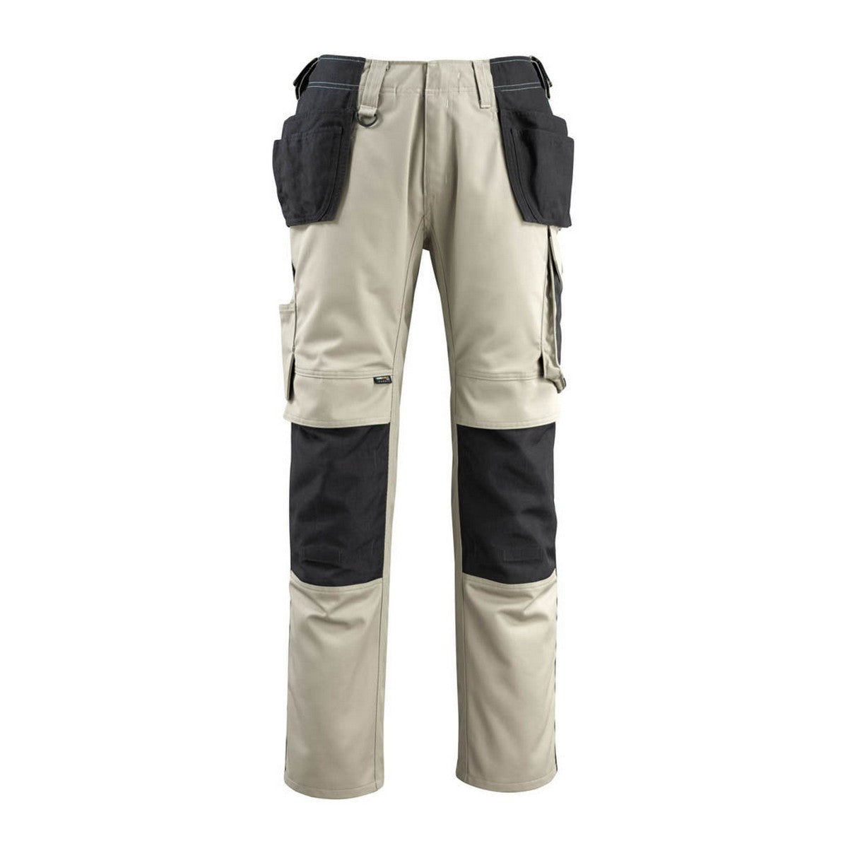 Light Khaki-Black - Front - Mascot Mens Bremen Unique Holster Pocket Work Trousers