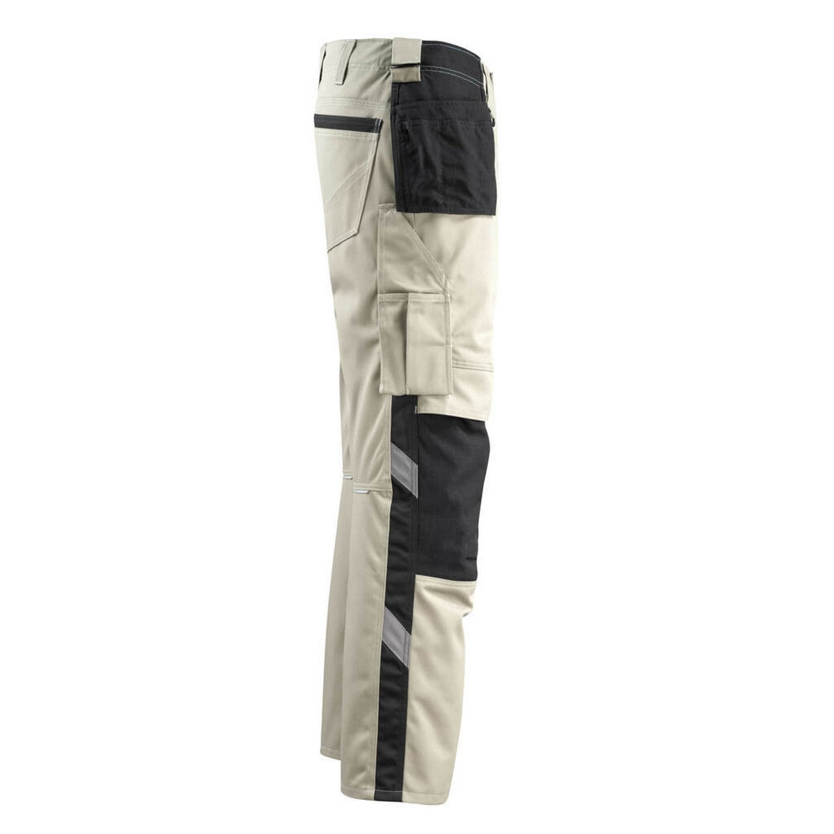 Light Khaki-Black - Side - Mascot Mens Bremen Unique Holster Pocket Work Trousers