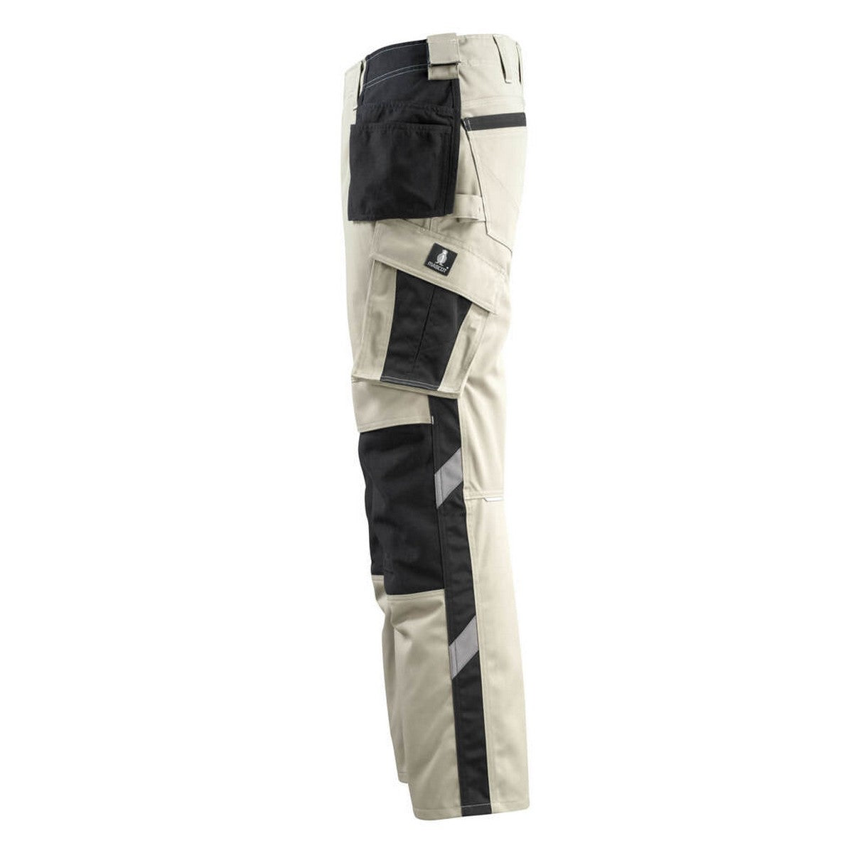 Light Khaki-Black - Lifestyle - Mascot Mens Bremen Unique Holster Pocket Work Trousers