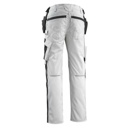 White-Dark Anthracite - Back - Mascot Mens Bremen Unique Holster Pocket Work Trousers