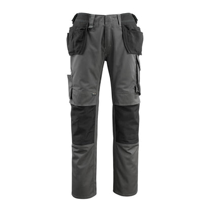 Dark Anthracite-Black - Front - Mascot Mens Bremen Unique Holster Pocket Work Trousers