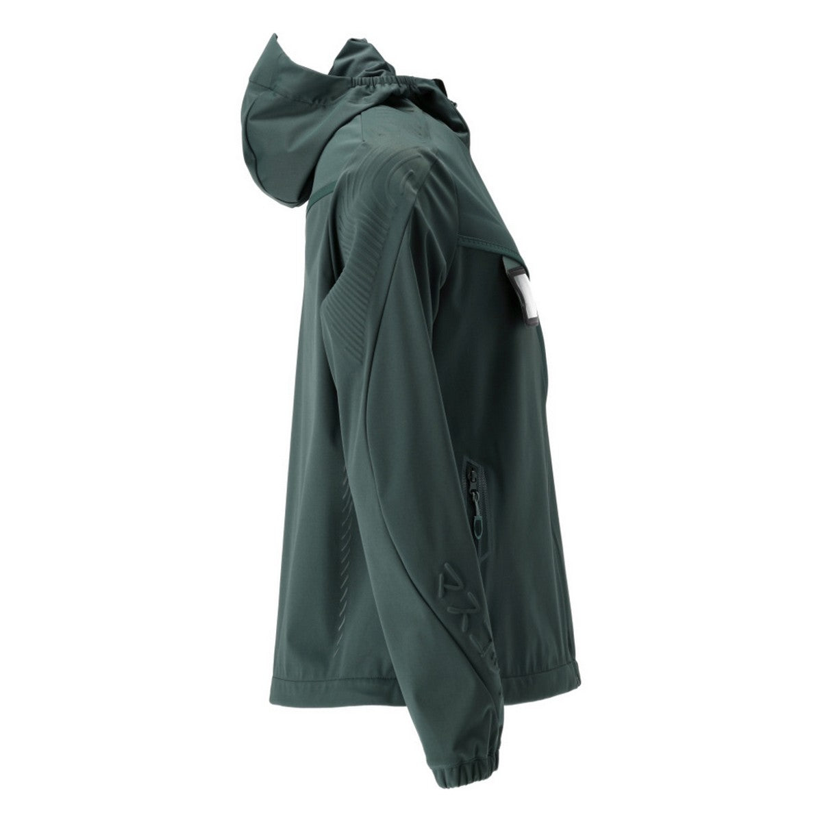 Forest Green - Side - Mascot Womens-Ladies Customised Stretch Hooded Jacket
