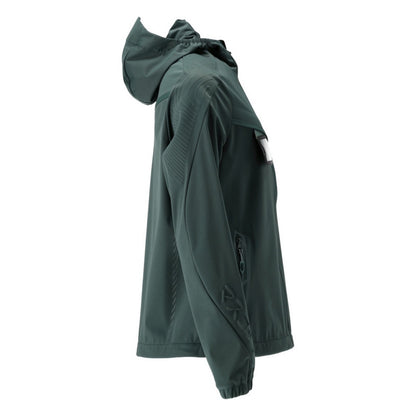 Forest Green - Side - Mascot Womens-Ladies Customised Stretch Hooded Jacket
