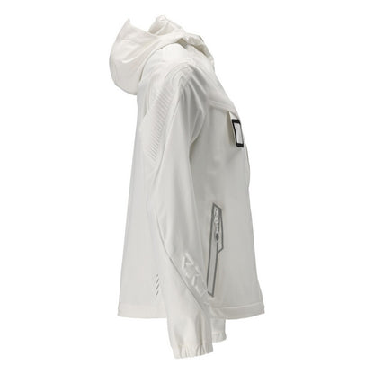 White - Side - Mascot Womens-Ladies Customised Stretch Hooded Jacket