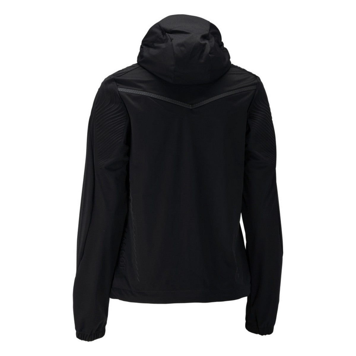 Black - Back - Mascot Womens-Ladies Customised Stretch Hooded Jacket