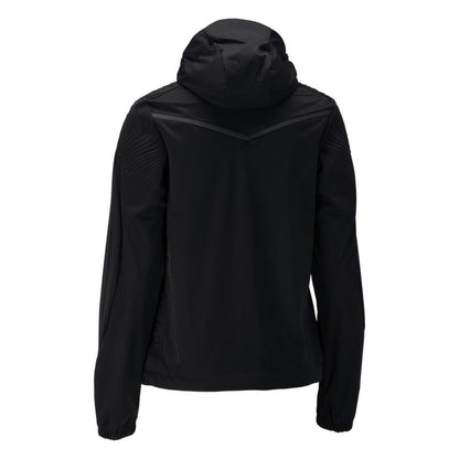 Black - Back - Mascot Womens-Ladies Customised Stretch Hooded Jacket