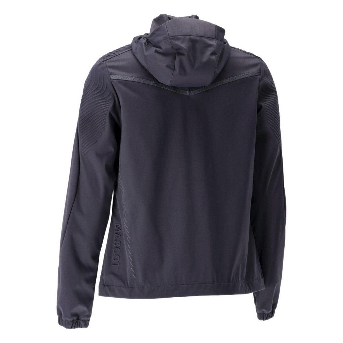Dark Navy - Back - Mascot Womens-Ladies Customised Stretch Hooded Jacket
