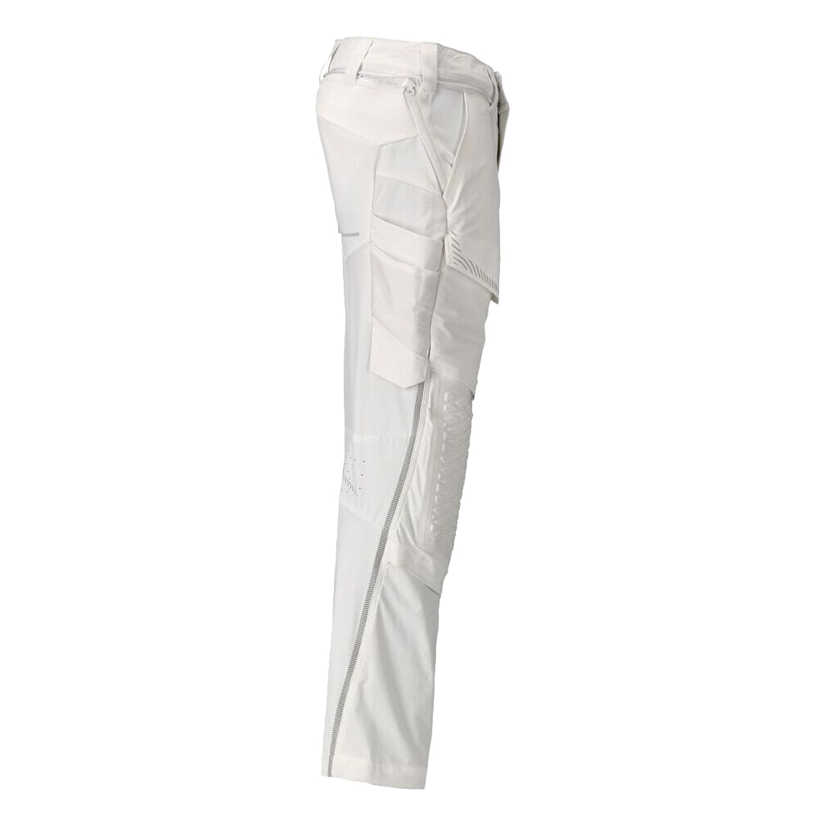 White - Side - Mascot Mens Customised Knee Pad Pockets Work Trousers
