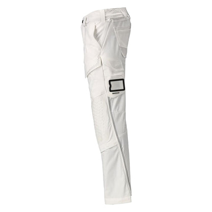 White - Lifestyle - Mascot Mens Customised Knee Pad Pockets Work Trousers