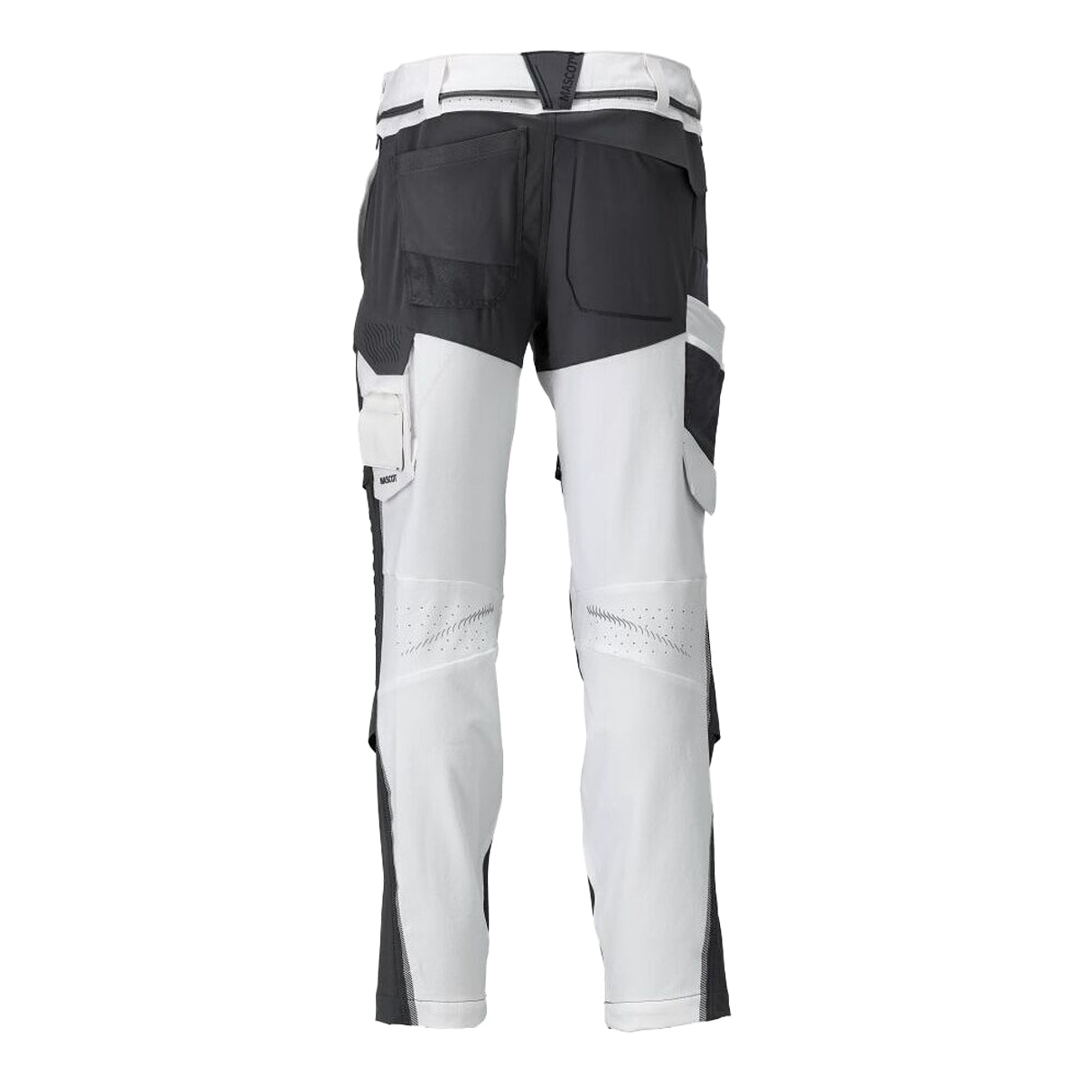 White-Stone Grey - Back - Mascot Mens Customised Knee Pad Pockets Work Trousers