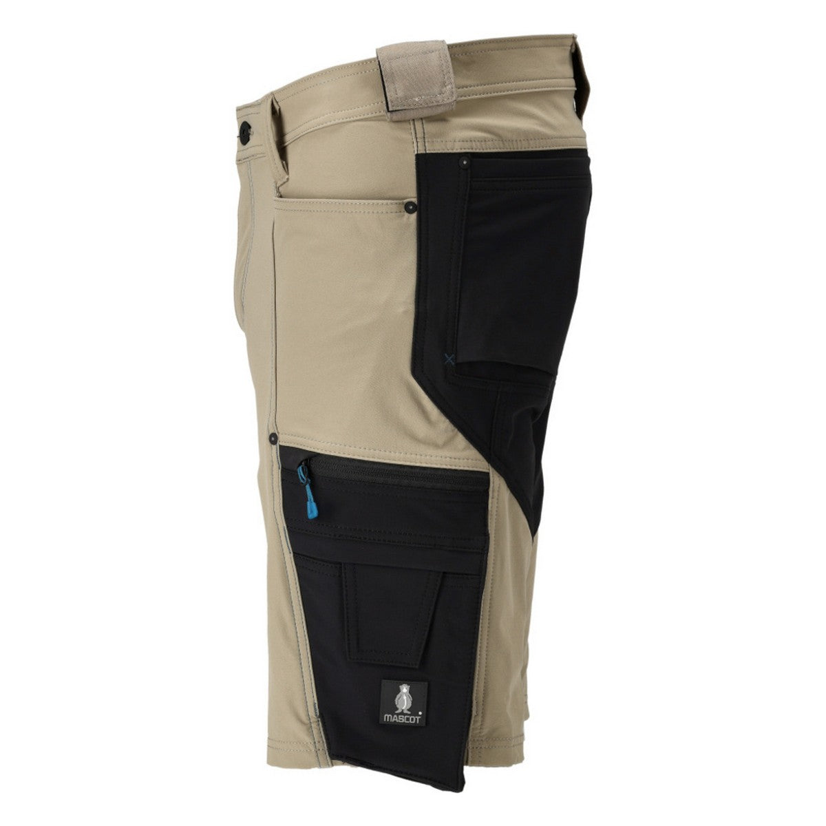 Light Khaki-Black - Lifestyle - Mascot Mens Advanced Work Shorts