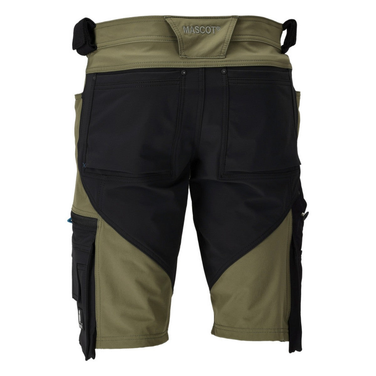 Moss Green-Black - Back - Mascot Mens Advanced Work Shorts